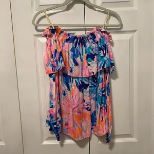 Lilly Pulitzer Off The Shoulder Top